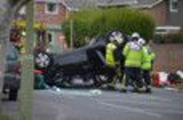 The scene of the crash in Hayling.