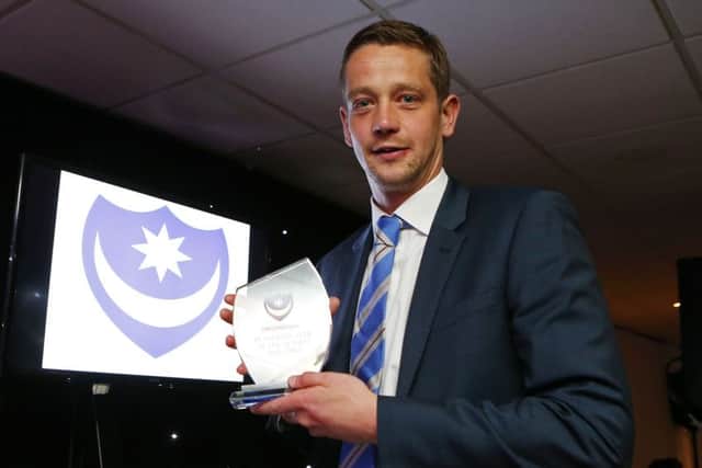 Paul Robinson picks up his award. Picture: Joe Pepler