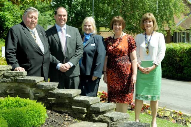From left, Lord Mayor of Portsmouth Frank Jonas, Jonathan Lacey and Anne Squire of TSB, Ruth White and Lesley Clayton of The Rowans Picture: Paul Jacobs (150991-2)