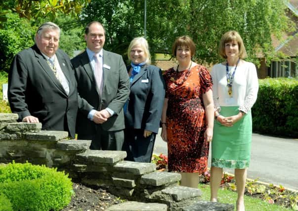 From left, Lord Mayor of Portsmouth Frank Jonas, Jonathan Lacey and Anne Squire of TSB, Ruth White and Lesley Clayton of The Rowans Picture: Paul Jacobs (150991-2)