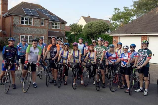 Participants in the 2015 Hayling to Paris cycle ride