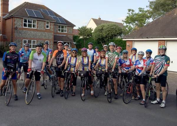 Participants in the 2015 Hayling to Paris cycle ride