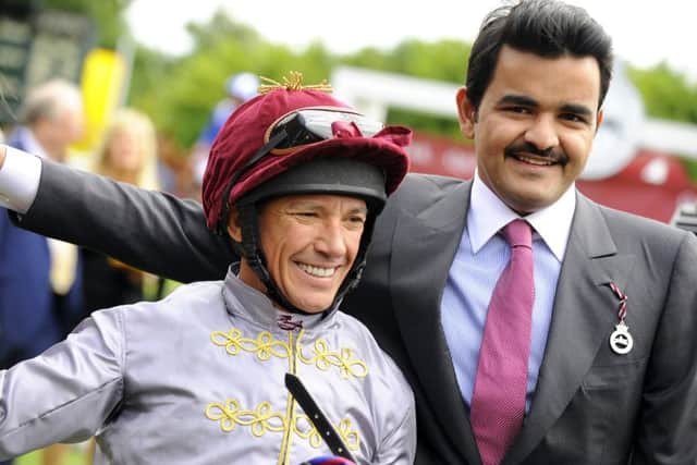 Frankie Dettori with Sheikh Joaan Al Thani / Picture by Malcolm Wells