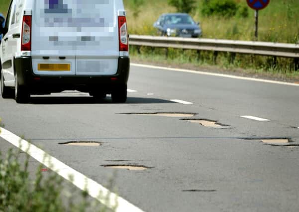 Potholes on the A27  between Chichester and Portsmouth Pic Steve Robards SR1514984