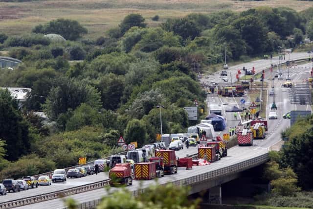 DM156966a.jpg Shoreham Airshow 2015. The crash scene on Sunday morning. Photo by Derek Martin SUS-150823-151610008