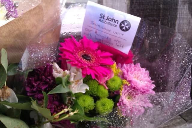 The bouquet from the Southwick Unit of St John Ambulance