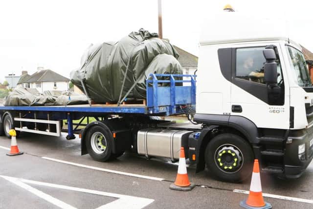 Wreckage from plane crashed removed from site Picture: Eddie Mitchell