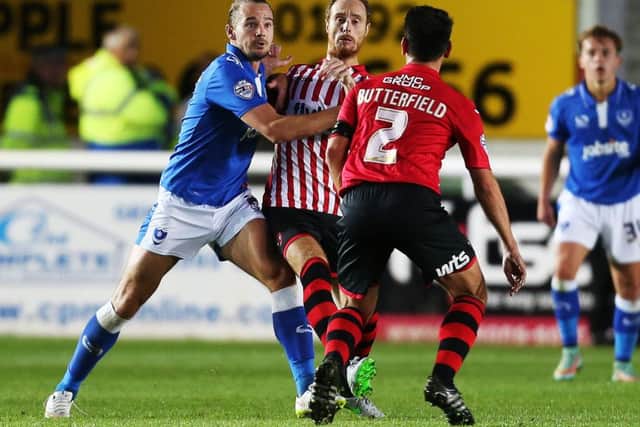 Adam McGurk in Johnstone's Paint Trophy action against Exeter City Picture: Joe Pepler