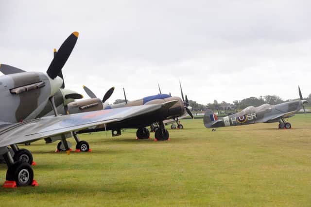 The spitfires lined up. Picture: Sarah Standing (151575-5499) PPP-150915-130543001