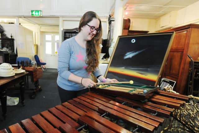 Auctioneer Rachel Trembath with the Xylophone PICTURE BY KATE SHEMILT ks1500489-3