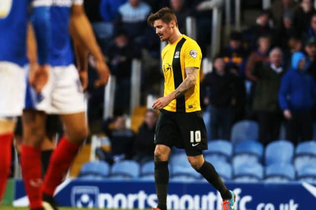 Barry Corr was sent off when his former club Southend United visited Fratton Park last season. Picture: Joe Pepler
