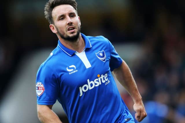 Matt Tubbs celebrates his first goal. Picture: Joe Pepler