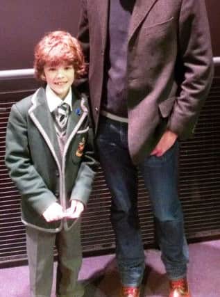 Rufus Knight and his father Andrew got to meet Chichester-born astronaut, Major Tim Peake SUS-150611-145833001