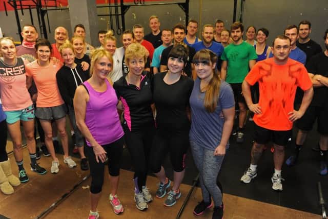 Friends and supporters of Sabrina Bellman took part in a charity fundraising event in her memory. Front from left, Sabrina's closest friends Cindy Lillington, June Robinson, Abbie Bond, Kelly Long