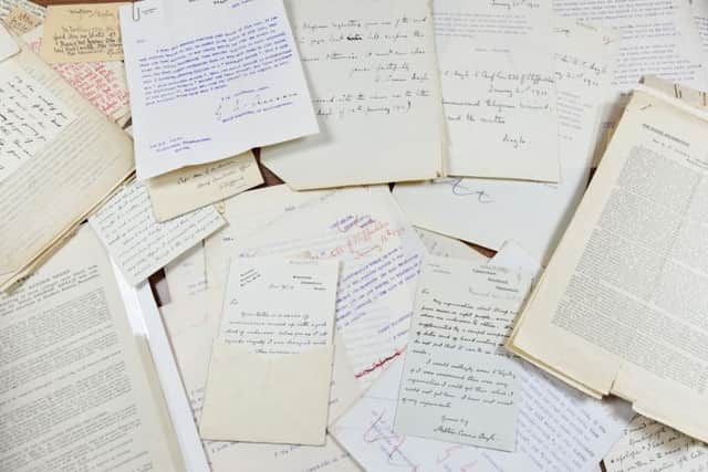 Letters in the Sir Arthur Conan Doyle collection on display at Portsmouth Central Library