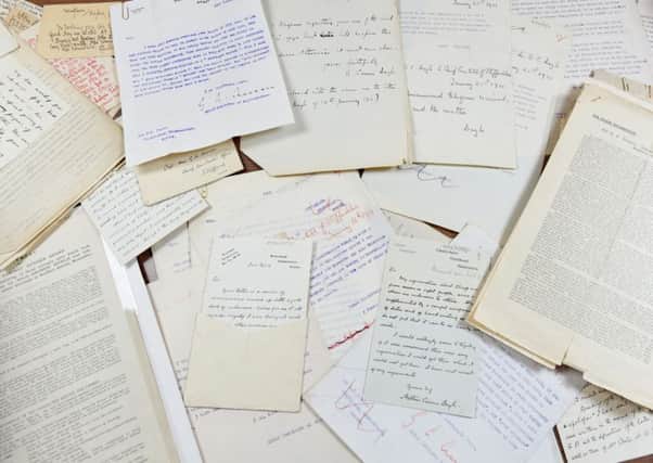 Letters in the Sir Arthur Conan Doyle collection on display at Portsmouth Central Library
