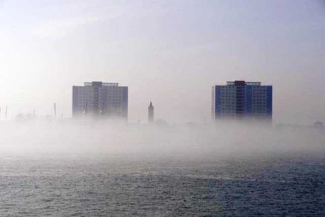 Mist in Portsmouth
Harbour. Picture: Ann Blackledge