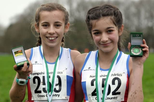 Saffron Moore, left, and Nicole Ainsworth finished first and second. Picture: Mick Young (151783-01)