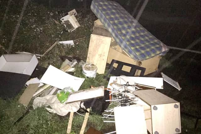 Fly-tipping at Fort Cumberland Nature Reserve, Eastney