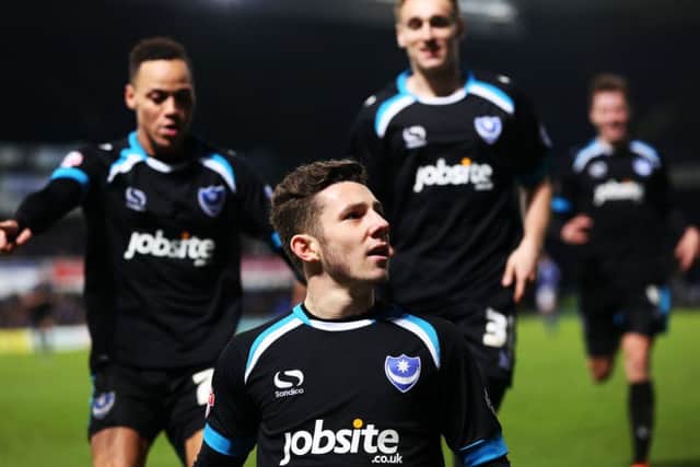 Conor Chaplin celebrates scoring against Ipswich at the weekend