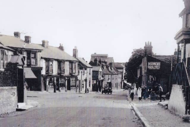 Looking south down London Road into Cosham with Havant Road to the left.