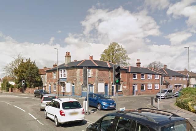 The junction of Anns Hill Road and Privett Road