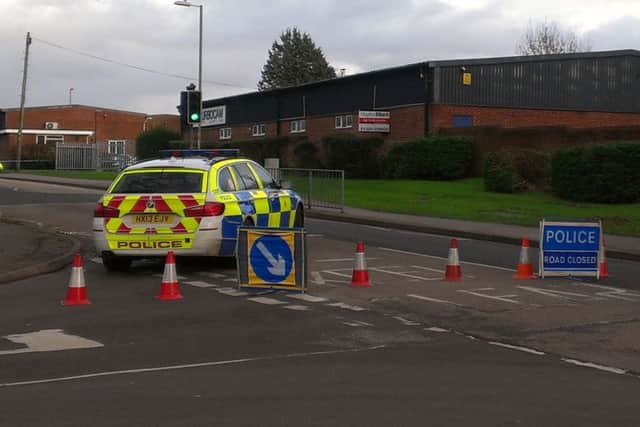 Highlands Road in Fareham, where a cyclist collided with a car
