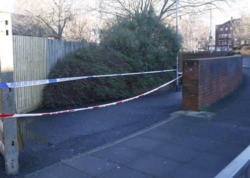 Underpass at Lake Road and Cornmill Road cordoned off by police.
