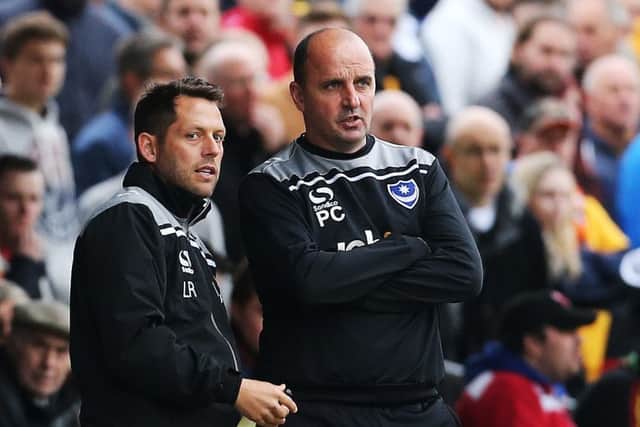 Pompey boss Paul Cook, right Picture: Joe Pepler