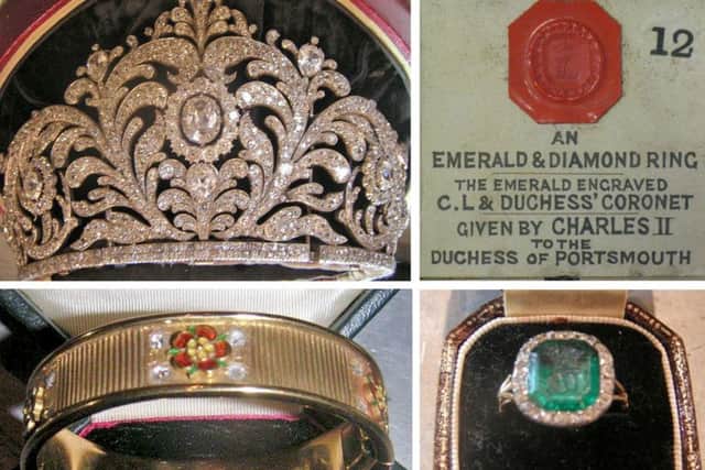 Some of the historic jewellery stolen from Goodwood House
