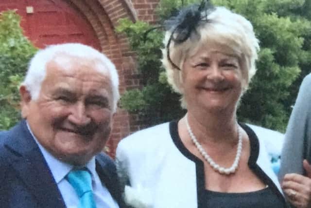 Roger Kilford, who died on January 1, and his wife Linda