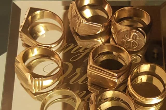 The rings Justin Kayola bought