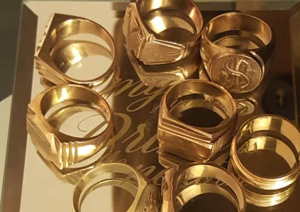 The rings Justin Kayola bought