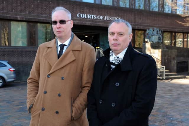 Trevor, left, and Antony Withers outside Portsmouth Crown Court yesterday Picture: Paul Jacobs (160007-8)