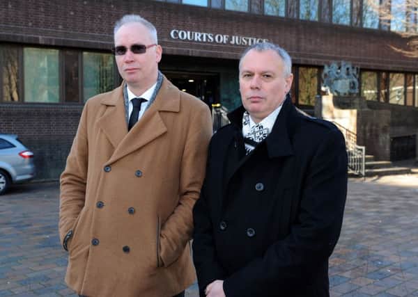 Trevor, left, and Antony Withers outside Portsmouth Crown Court yesterday Picture: Paul Jacobs (160007-8)