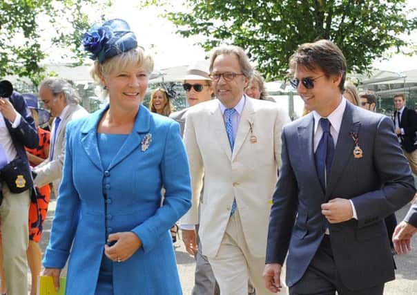 Lord and Lady March with Tom Cruise.  Picture: Malcolm Wells