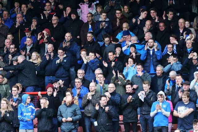 Pompey fans. Picture: Joe Pepler