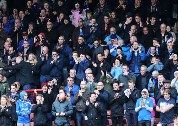 Pompey fans. Picture: Joe Pepler