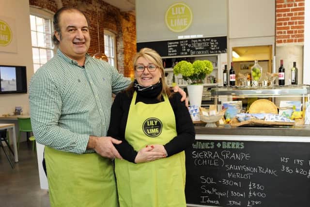 Salvatore Usai and Anita Godson at Lily and Lime, now part of Aspex art gallery, Gunwharf Quays Picture: Malcolm Wells