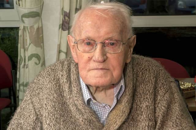 Les Pinchbeck from Southsea celebrates his 100th birthday