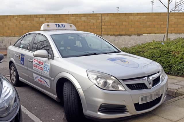 Albert Xhediku's cab at Mountbatten Leisure Centre in Portsmouth