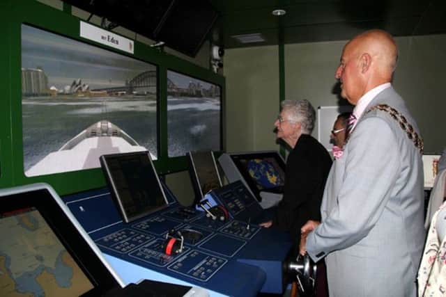 ON TOUR Farehams mayor Mike Ford was shown around the Warsash Maritime Academy