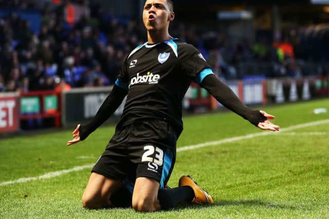 Kyle Bennett scored for Pompey in the 2-2 draw at Portman Road Picture: Joe Pepler