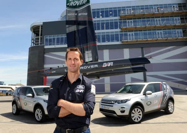 Sir Ben Ainslie outside the BAR headquarters on the Camber in Old Portsmouth