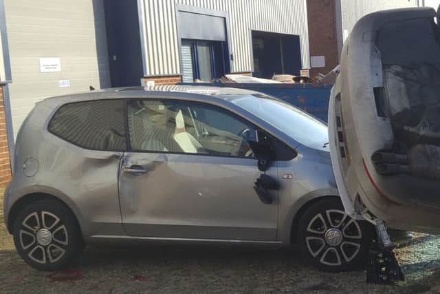 Damage in Aston Road, Waterlooville Picture: Martyn Hoskins