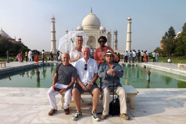 (Left-right) Wayne Sleep, Jan Leeming, Roy Walker, Patti Boulaye and Sylvester McCoy star in The Real Marigold Hotel. Picture: Anna Katz
