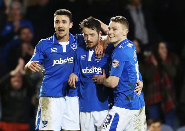 Marc McNulty, centre, and pal Caolan Lavery, right. Picture: Joe Pepler