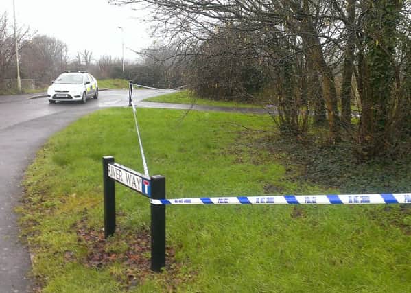 A large parkland area off Old Copse Road and River Way has been cordoned off