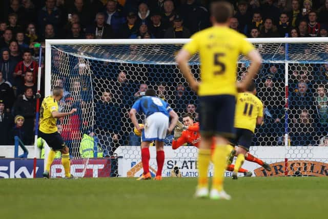 Ryan Fulton saved a penalty on his Pompey debut Picture: Joe Pepler