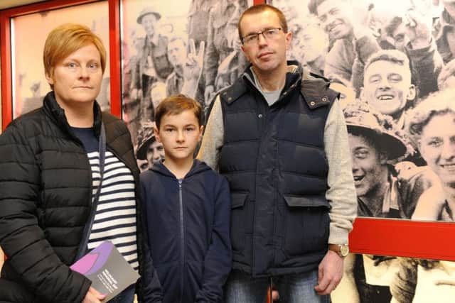 Natalie Webb, son Ben (10), and husband Steve from Lee-on-the-Solent